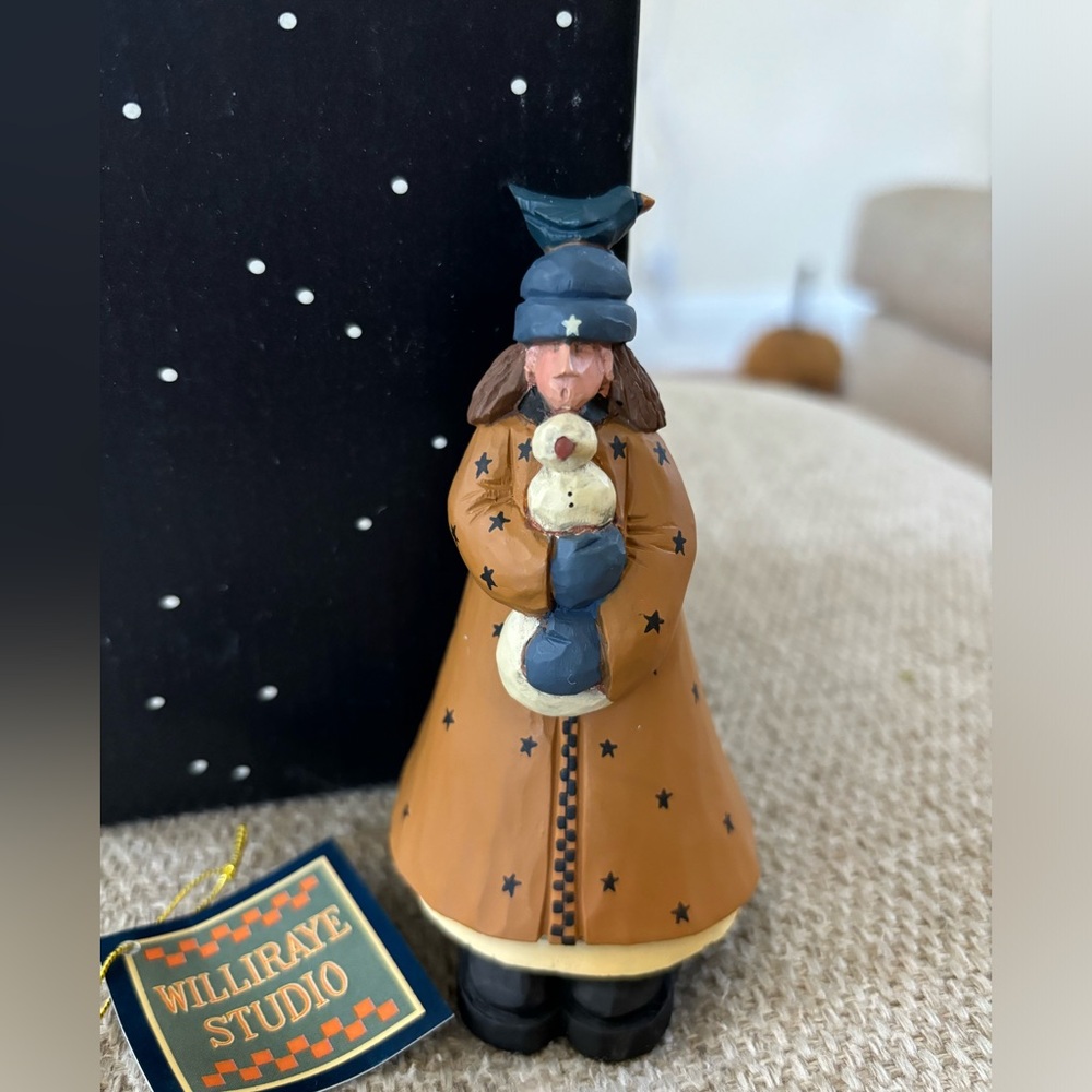 WW 2229 Williraye Girl Holding a Snowman